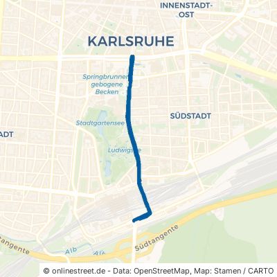 Ettlinger Straße Karlsruhe Südweststadt 