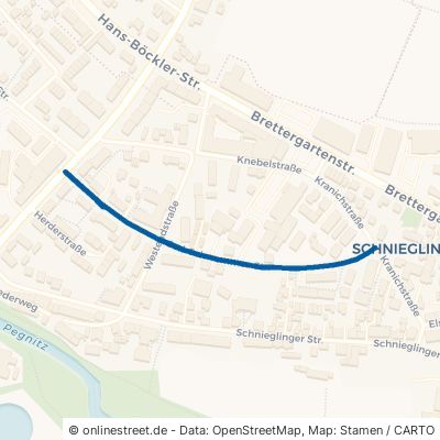 Carl-Schwemmer-Straße Nürnberg Schniegling Nordwestliche Außenstadt