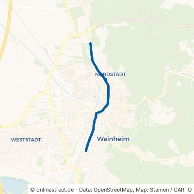 Bergstraße Weinheim Sulzbach 