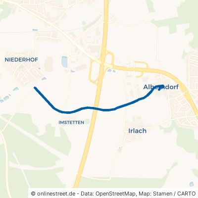 Imstettener Straße Wackersdorf Alberndorf 