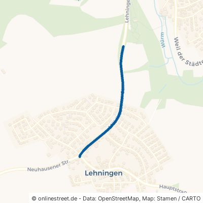 Mühlhausener Straße Tiefenbronn Lehningen 