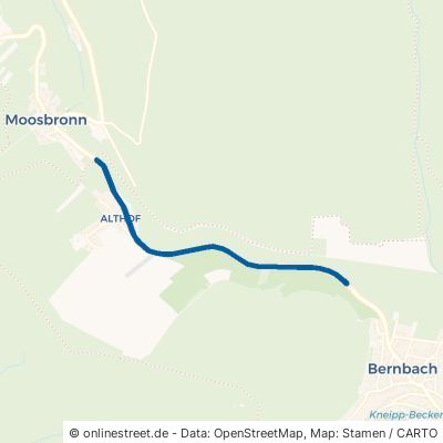 Moosbronner Straße Bad Herrenalb Bernbach 