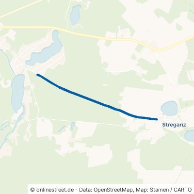 Weg Richtung Prieros Heidesee Streganz 