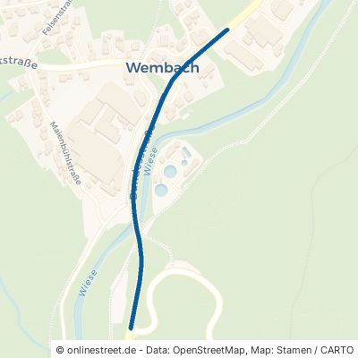 Bundesstraße Wembach Schindeln 