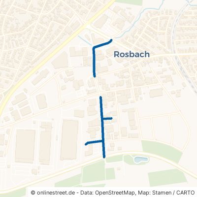 Dieselstraße Rosbach vor der Höhe Ober-Rosbach 