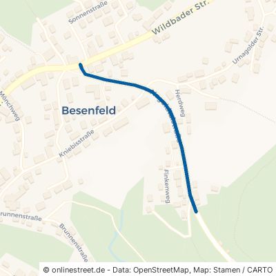 Nagoldtalstraße Seewald Besenfeld 