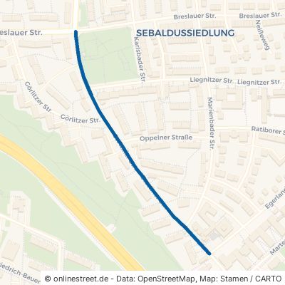 Stettiner Straße Erlangen Sebaldussiedlung 