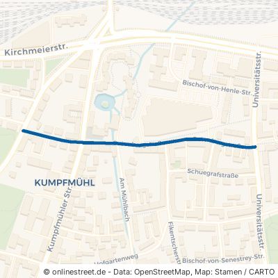 Gutenbergstraße Regensburg Kumpfmühl-Ziegetsdorf-Neuprüll 