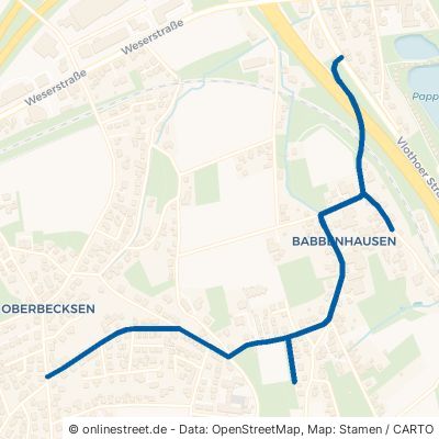 Babbenhausener Straße Bad Oeynhausen Rehme 