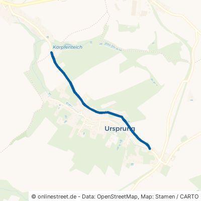 Oberlungwitzer Straße Erlbach-Kirchberg Ursprung 