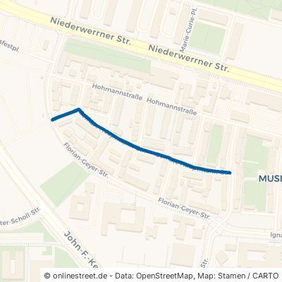 Gerhart-Hauptmann-Straße Schweinfurt Musikerviertel und amerik. Siedlung 