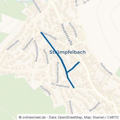 Birkenackerweg Weinstadt Strümpfelbach 