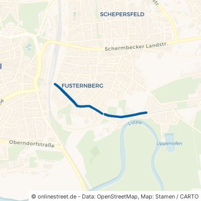 Fusternberger Straße Wesel Fusternberg/Wackenbruch 