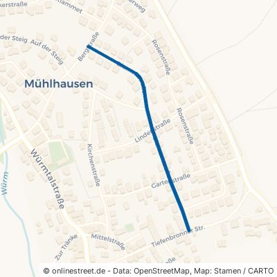 Blumenstraße Tiefenbronn Mühlhausen 