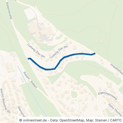 Hans-Frank-Straße Furtwangen im Schwarzwald Stadtgebiet 