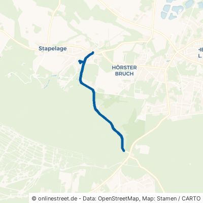 Teutoburger-Wald-Straße Lage Hörste 