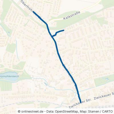 Oberfrohnaer Straße Chemnitz Siegmar Reichenbrand