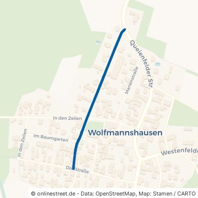 Neue Straße Grabfeld Wolfmannshausen 