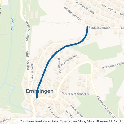 Kirchenackerstraße Nagold Emmingen 