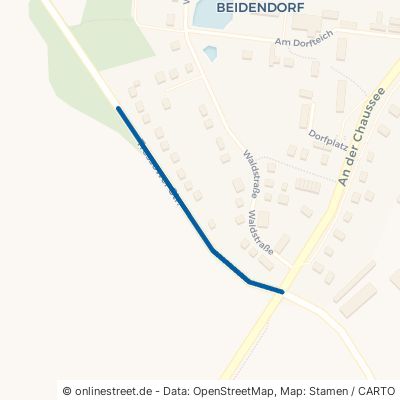 Tressower Straße Bobitz Beidendorf 