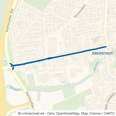 Pfungstädter Straße Darmstadt Eberstadt 