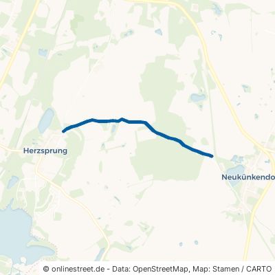Weg Neukünkendorf-Herzsprung 16278 Angermünde 
