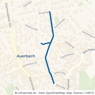 Schloßstraße Bensheim Auerbach 
