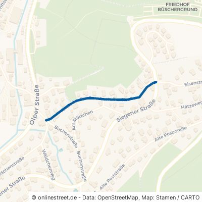 Anstoßer Straße Freudenberg Büschergrund 