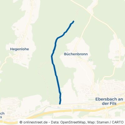 Kirnbachtalweg Ebersbach an der Fils Büchenbronn 