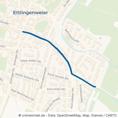 Bergwaldstraße Ettlingen Ettlingenweier 