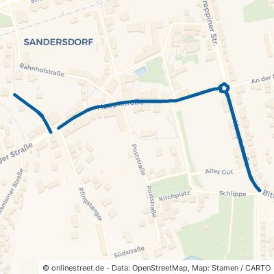 Hauptstraße Sandersdorf-Brehna Heideloh 