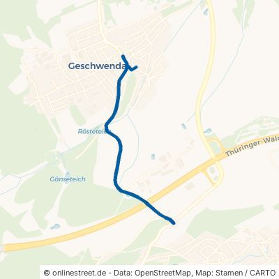 Geraberger Straße Geratal Geschwenda 