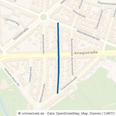 Hübschstraße Karlsruhe Weststadt Südlicher Teil 