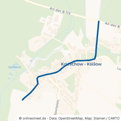 Lausitzer Straße Kolkwitz Krieschow 