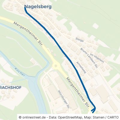 Mühlbergstraße Künzelsau Nagelsberg 
