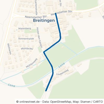 Lonetalstraße Breitingen Schönrain 