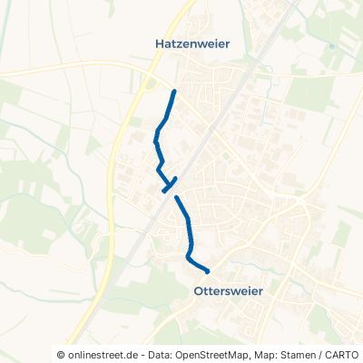Eisenbahnstraße Ottersweier Ortsgebiet 