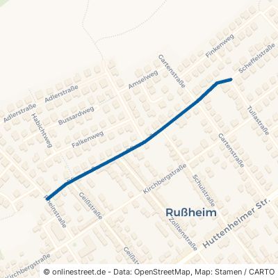 Pfinzstraße Dettenheim Rußheim 