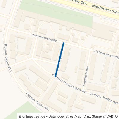 Max-Reger-Straße Schweinfurt Musikerviertel und amerik. Siedlung 