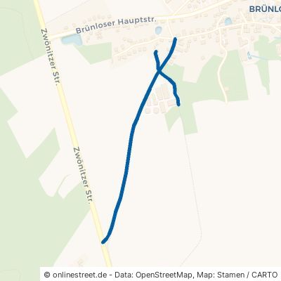 Alte Waldschlößchenstraße Zwönitz Brünlos 