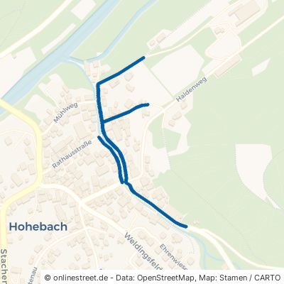Hintere Bachstraße Dörzbach Hohebach 