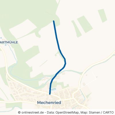 Mühlweg Riedbach Mechenried 