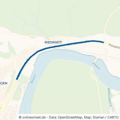 Bundesstraße Rheinfelden Karsau 