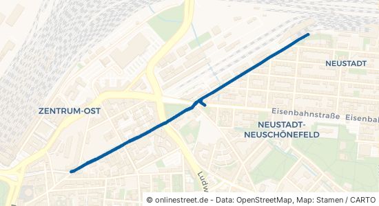 Rosa-Luxemburg-Straße Leipzig Neustadt-Neuschönefeld 