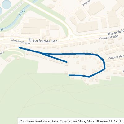 Flußbergstraße Siegen Eiserfeld 