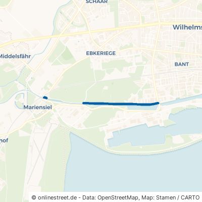 Kanalweg Wilhelmshaven Innenhafen 