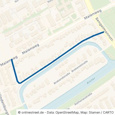 Am Brabandkanal Hamburg Alsterdorf 