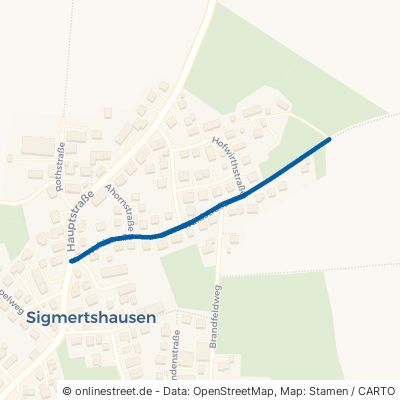 Waldstraße Röhrmoos Sigmertshausen 