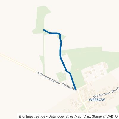 Willmersdorfer Landstraße Werneuchen Weesow 