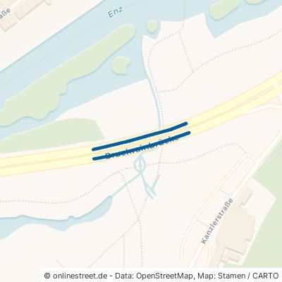 Bruchrainbrücke Pforzheim Eutingen 